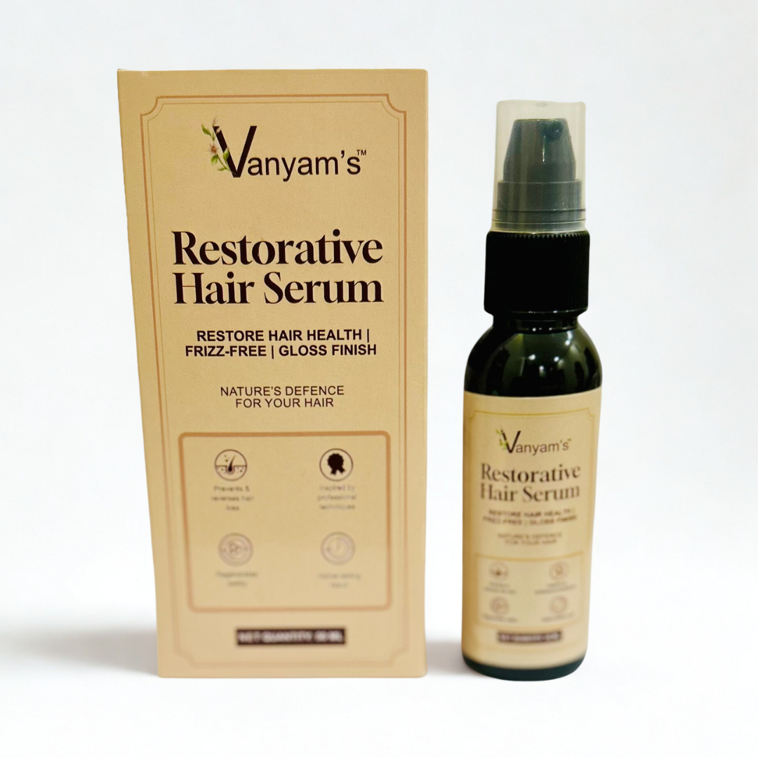Vanyam Restorative Hair Serum | Ayurvedic Frizz Control & Split End Repair in 50 ml | 1 Bottle