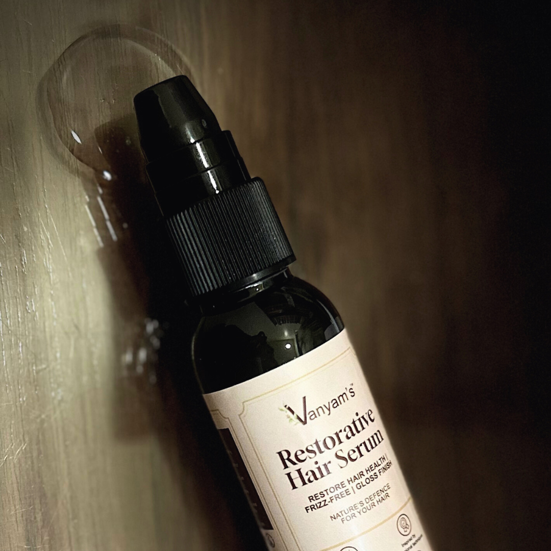 Vanyam Restorative Hair Serum | Ayurvedic Frizz Control & Split End Repair in 50 ml | 1 Bottle