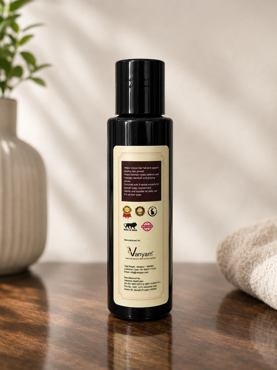 Vanyam Ayurvedic Hair Revival Oil | Natural Hair Growth & Hair Fall Control with Bhringraj, Amla & Jatamansi | 100ml