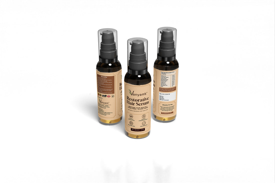 Vanyam Restorative Hair Serum | Ayurvedic Frizz Control & Split End Repair in 50 ml | 1 Bottle