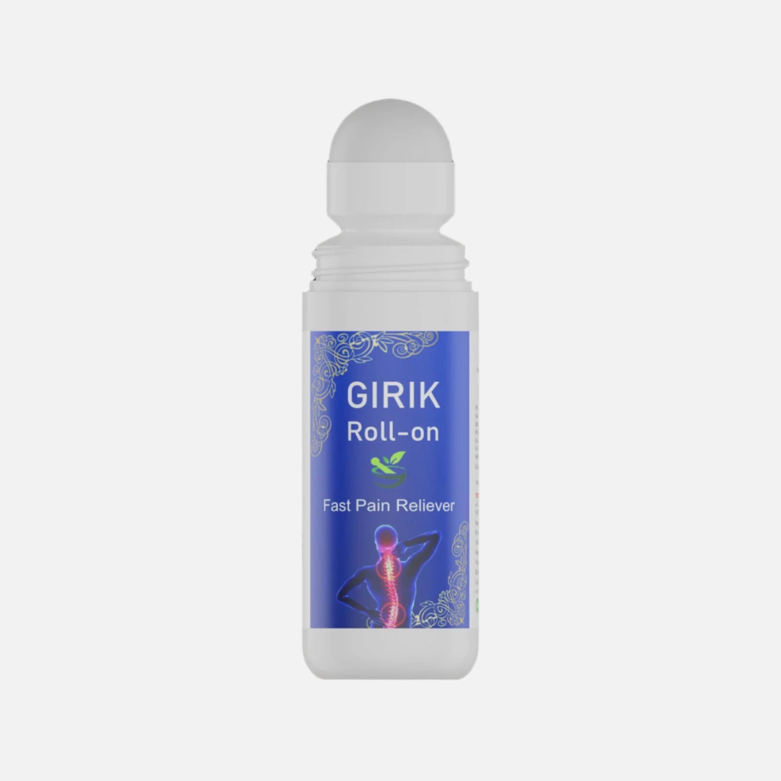 GIRIK Roll-on Fast Pain Reliever bottle on a white background