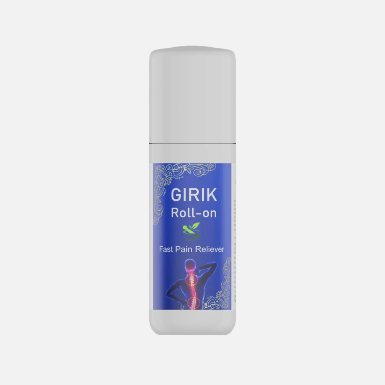 GIRIK Roll-on Fast Pain Reliever bottle on a white background
