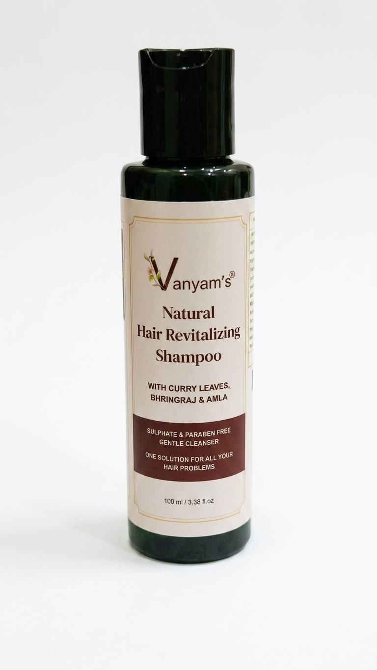 Vanyam Natural Hair Revitalizing Shampoo | Ayurvedic Hair Fall Control & Gentle Cleanse | 100ml
