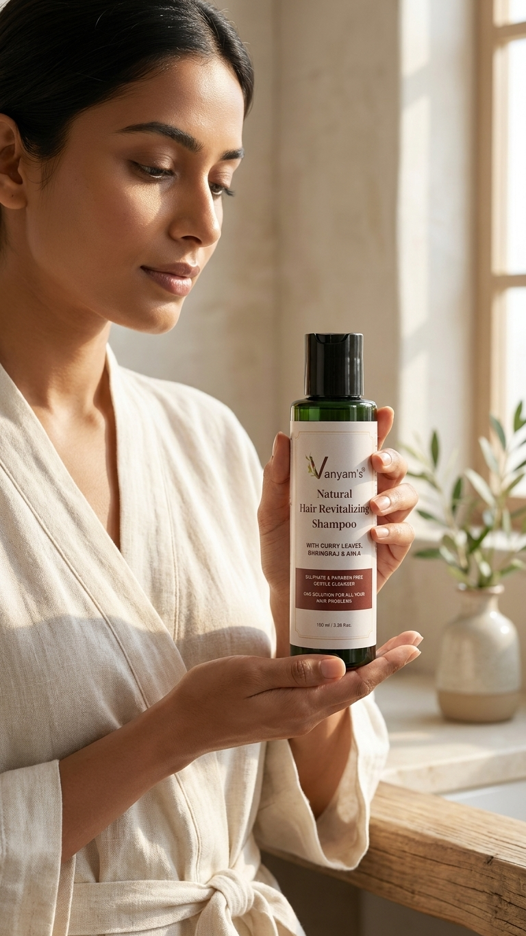 Vanyam Natural Hair Revitalizing Shampoo | Ayurvedic Hair Fall Control & Gentle Cleanse | 100ml