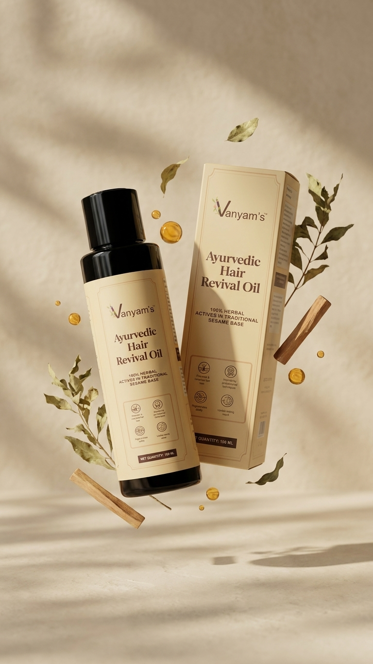 Vanyam Ayurvedic Hair Revival Oil | Natural Hair Growth & Hair Fall Control with Bhringraj, Amla & Jatamansi | 100ml