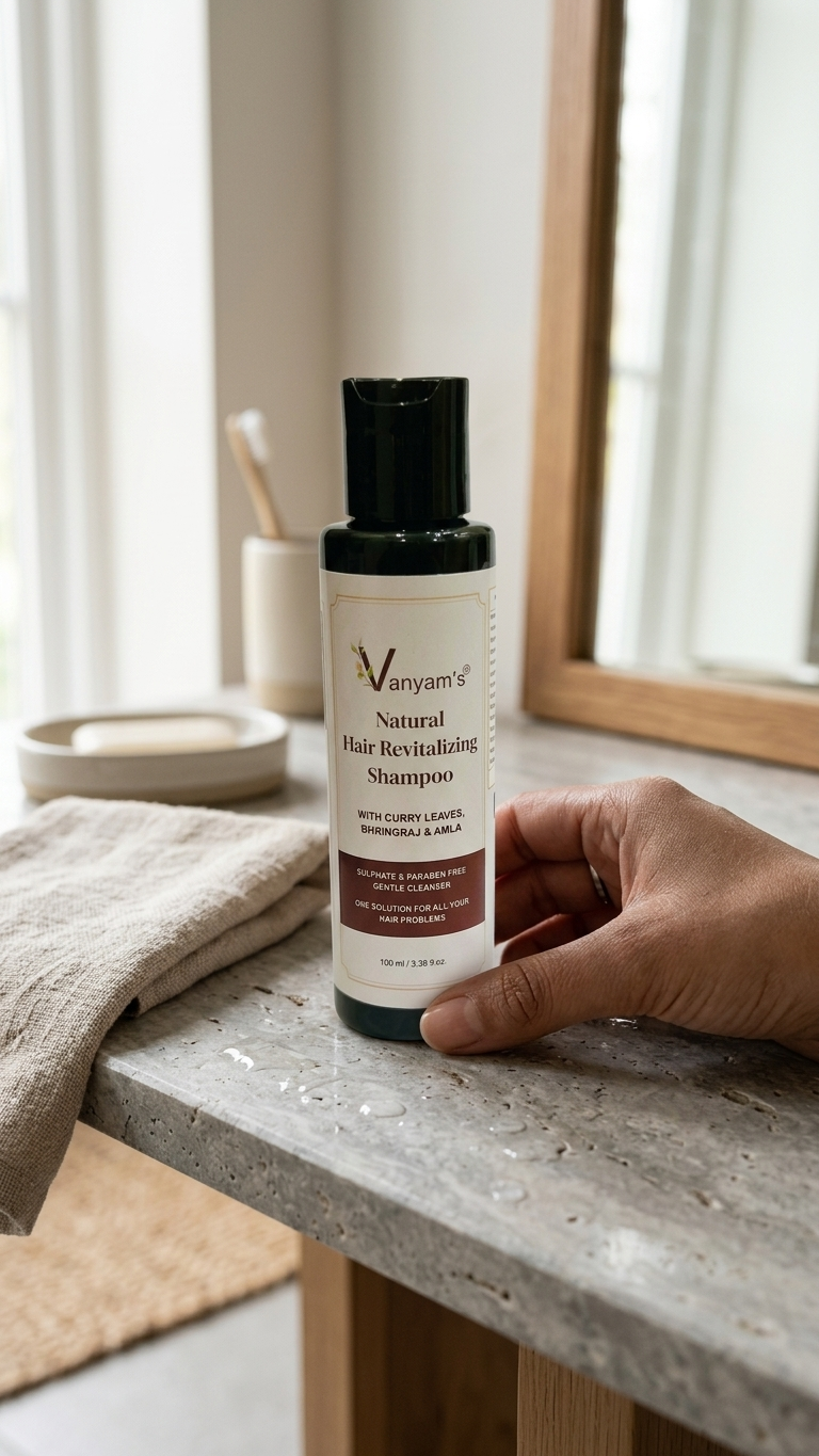 Vanyam Natural Hair Revitalizing Shampoo | Ayurvedic Hair Fall Control & Gentle Cleanse | 100ml
